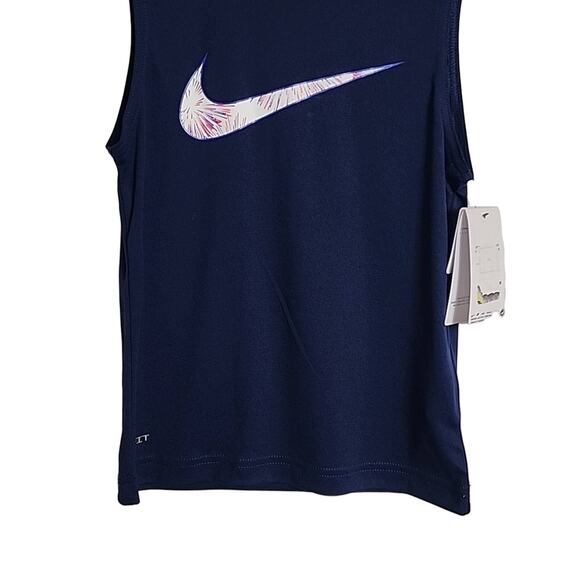 Nike Navy Blue Boys Dri-Fit Tank, Small, NWT - Picture 3 of 7